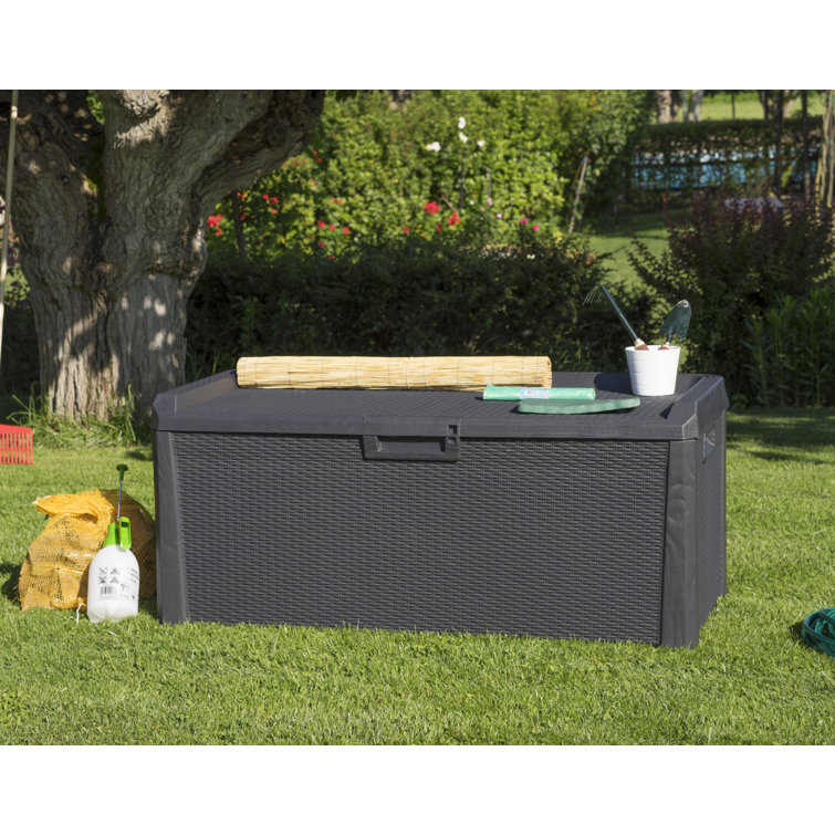 Toomax Santorini Plus Patio Deck Storage Box Bench, 145 Gallon